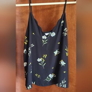 Scalloped edged tank top